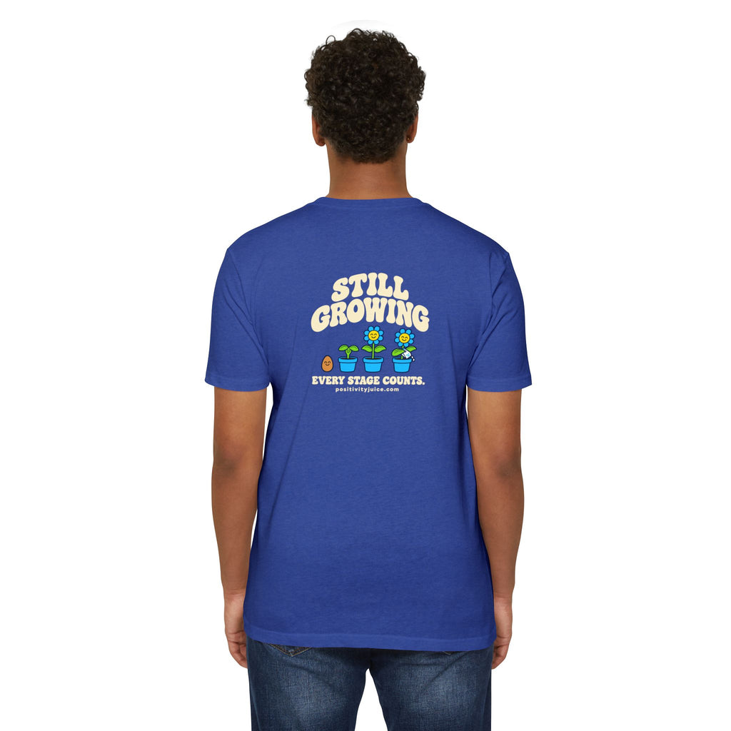 Still Growing Tee, Royal Blue by Positivity Juice